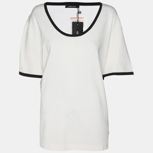 Elena Miro White/black Knit T-Shirt Xxl